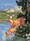  Goblenuri pictate - Animale,Caprioare-15 x 21