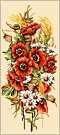  Goblenuri pictate - Flori,Buchet cu maci-11 x 25