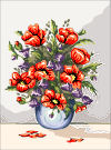  Goblenuri pictate - Flori,Vas cu maci-15 x 21