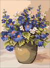  Goblenuri pictate - Flori,Flori albastre-15 x 21