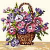  Goblenuri pictate - Flori,Cos cu anemone-17 x 17