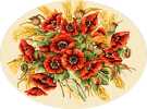  Goblenuri pictate - Flori,Buchet cu maci-18 x 24