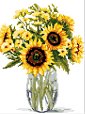  Goblenuri pictate - Miniaturi (Nou),Floarea soarelui-(m) 9 x 12