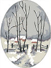  Goblenuri pictate - Peisaje,Peisaj de iarna-9 x 12