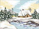  Goblenuri pictate - Peisaje,Peisaj de iarna-13 x 17