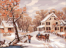  Goblenuri pictate - Peisaje,Peisaj de iarna-18 x 24