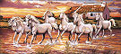  Goblenuri schema - Animale,Cai in galop-110 x 250