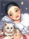  Goblenuri schema - Scene,Pierrot cu pisica-110 x 150